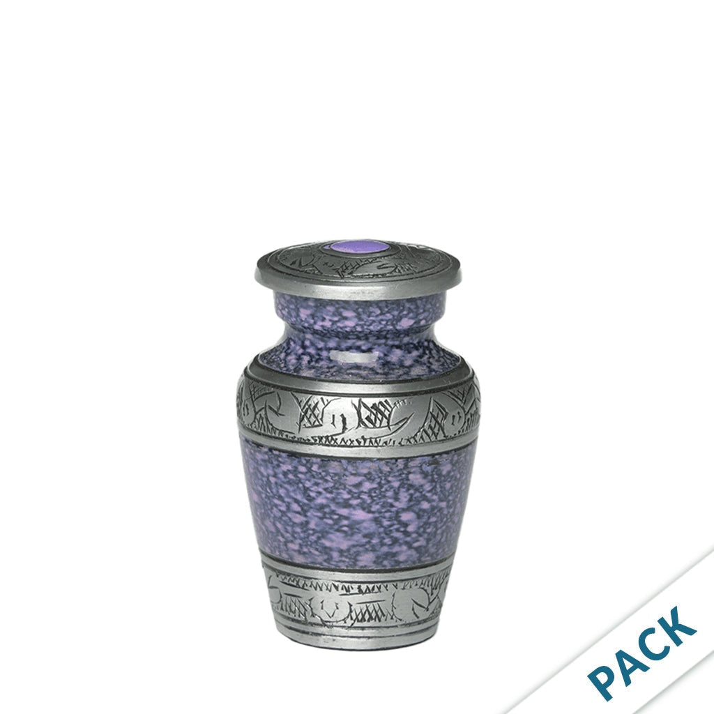 CLEARANCE - KEEPSAKE -Alloy Urn -1489- Jasmine ™ Border PURPLE - Pack of 10