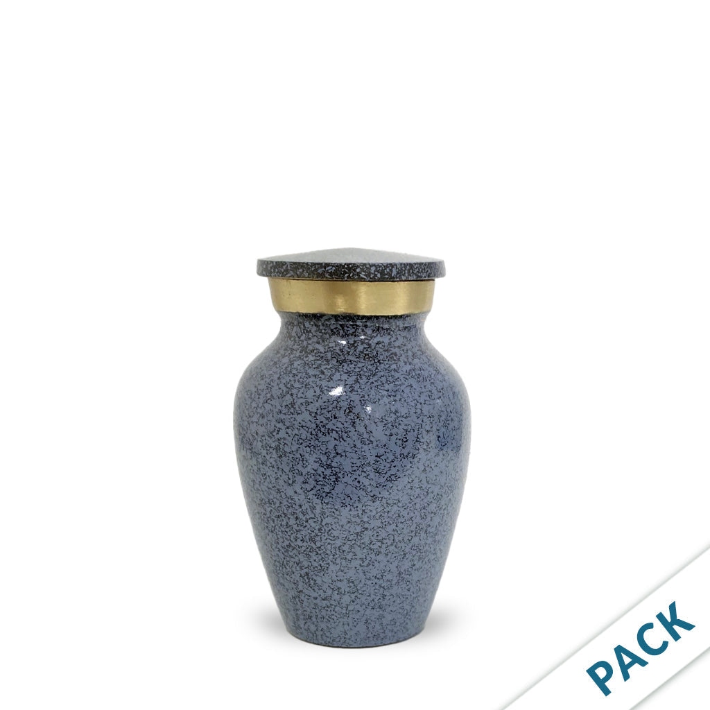 KEEPSAKE Brass urn -1541- Speckled Finish - Pack of 10 Military Gray