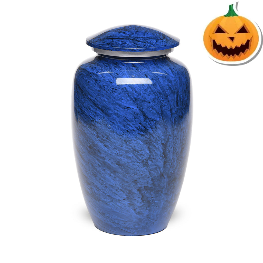 ADULT Classic Alloy urn -1600- Jewel Marbled Stone Dark Blue
