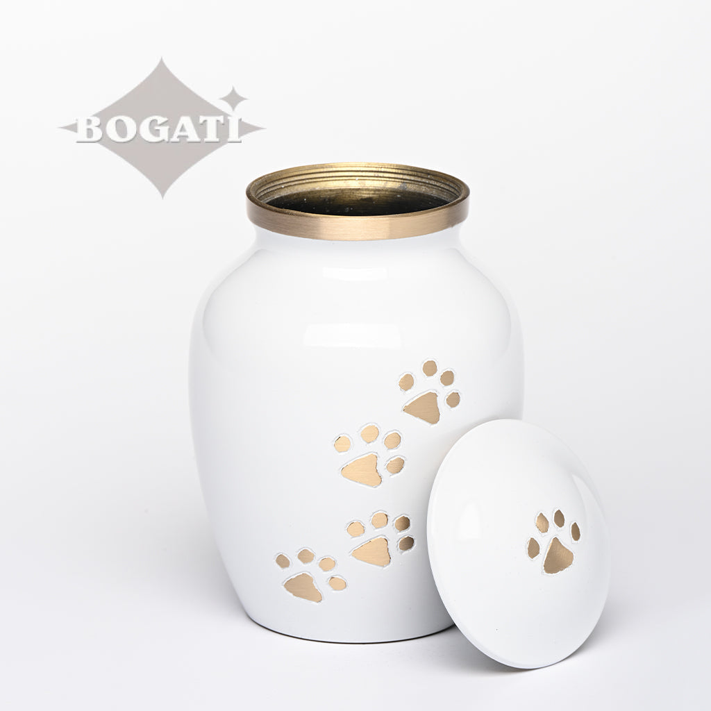 SMALL Brass Pet Urn -"Paws to Heaven"