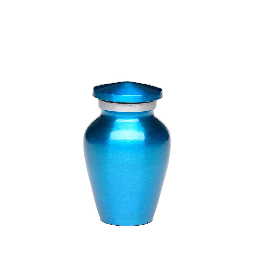 IMPERFECT SELECTION - KEEPSAKE Classic Alloy urn -Color Perfection - High-Gloss Blue