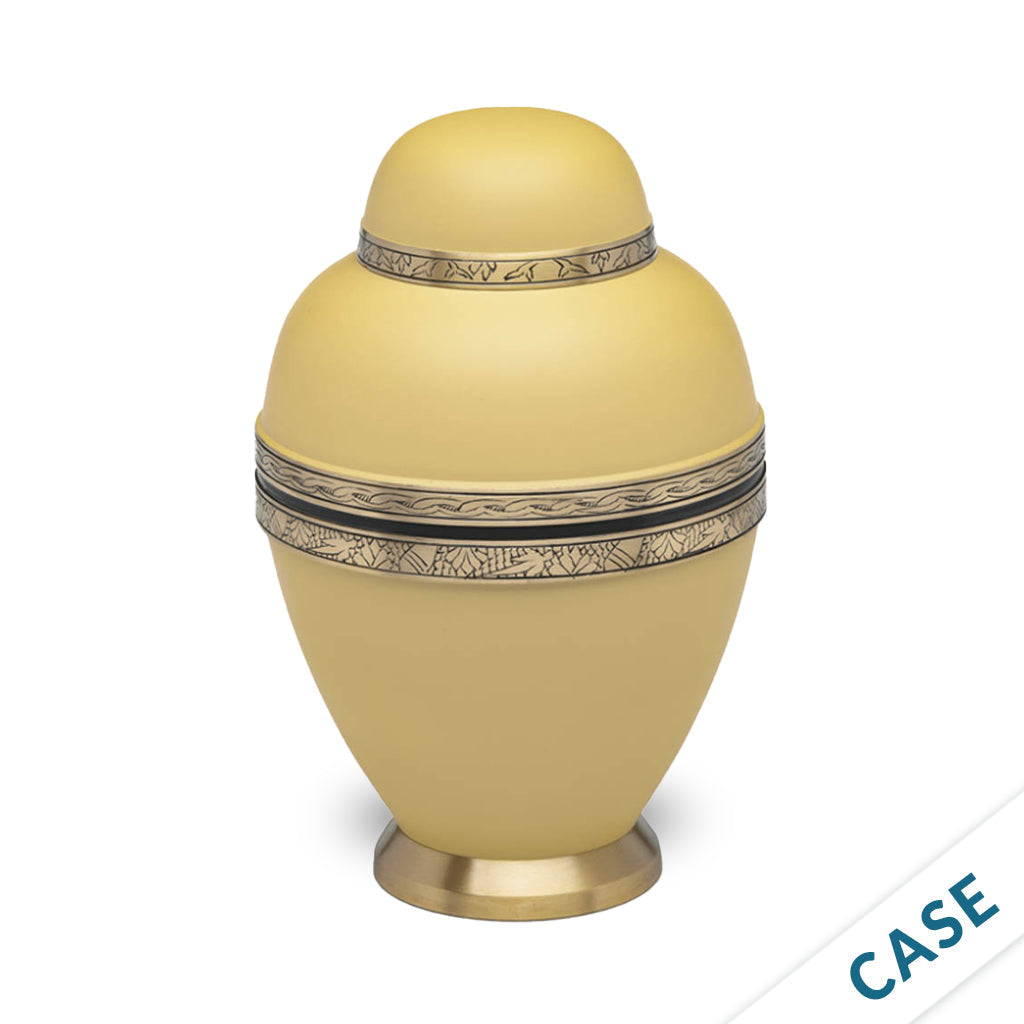 CLEARANCE ~ADULT Brass Urn -1962- Dome Top - Case of 6 Golden Sand
