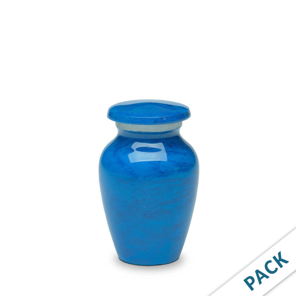 KEEPSAKE Alloy urn -Swirl Pattern 1995-BLUE - Pack of 10