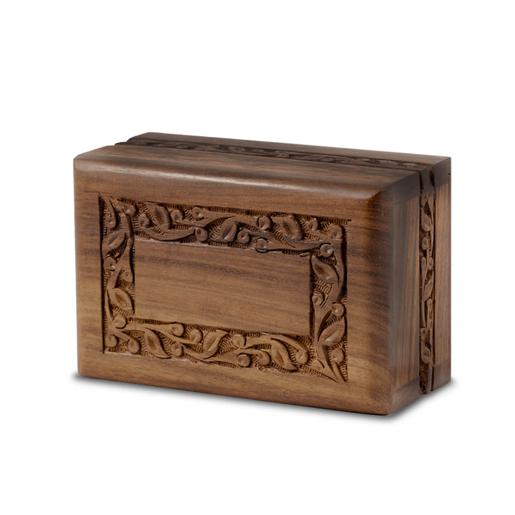 IMPERFECT SELECTION - MEDIUM - Rosewood Border Urn -2742- Slide-out base
