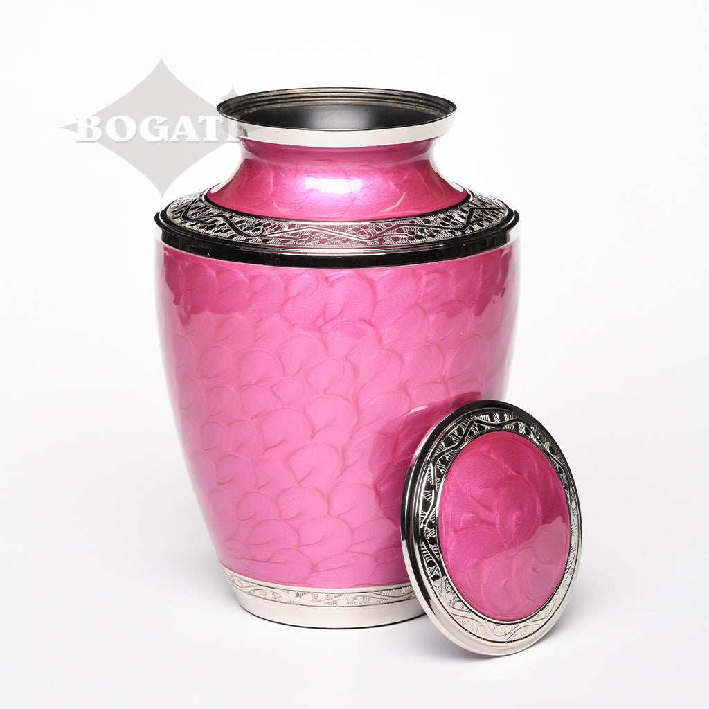 IMPERFECT SELECTION - ADULT - Nickel plated Brass Urn Enamel 5-55 Silver-Bands