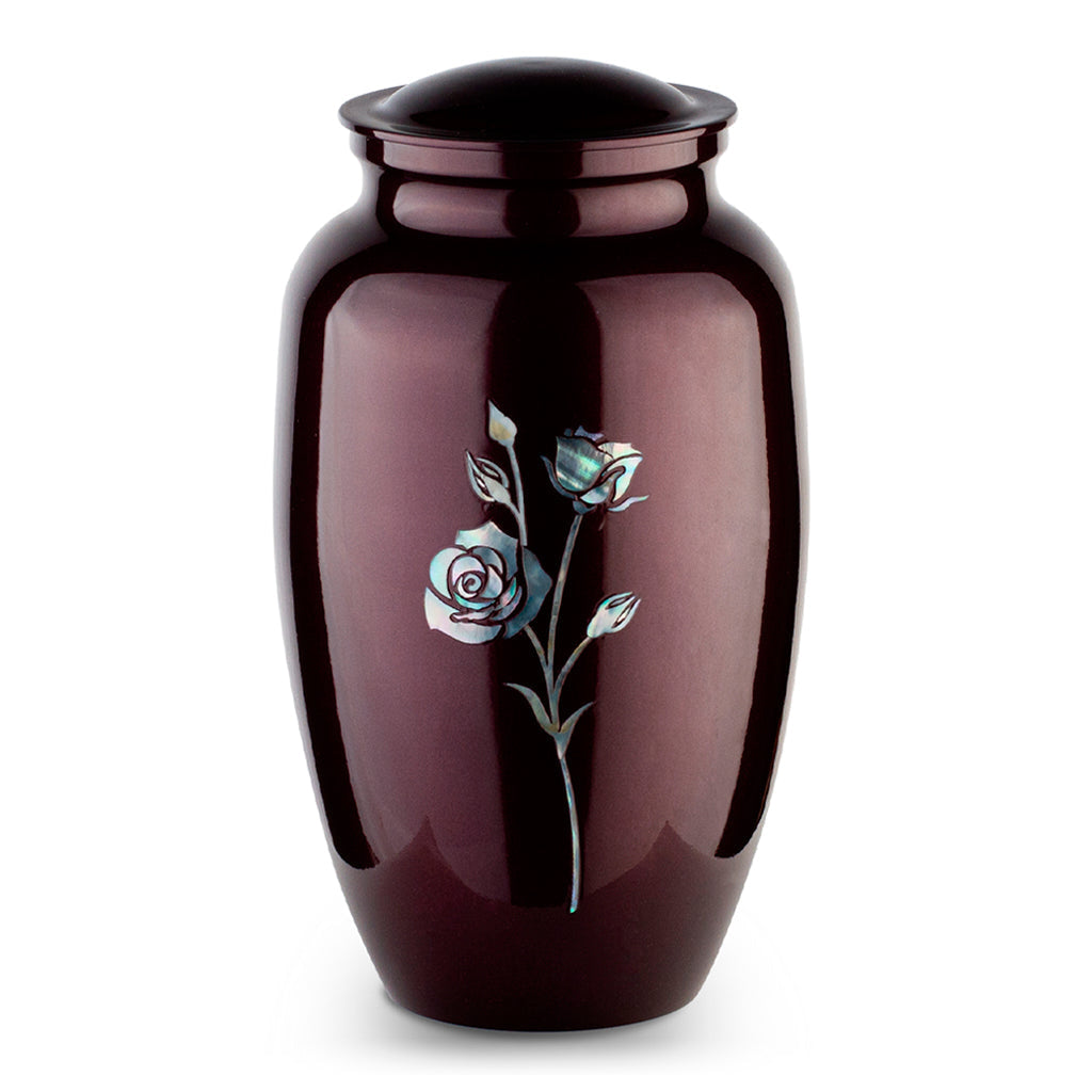 ADULT Alloy- 7800- Long Stem Pearl Rose Burgundy