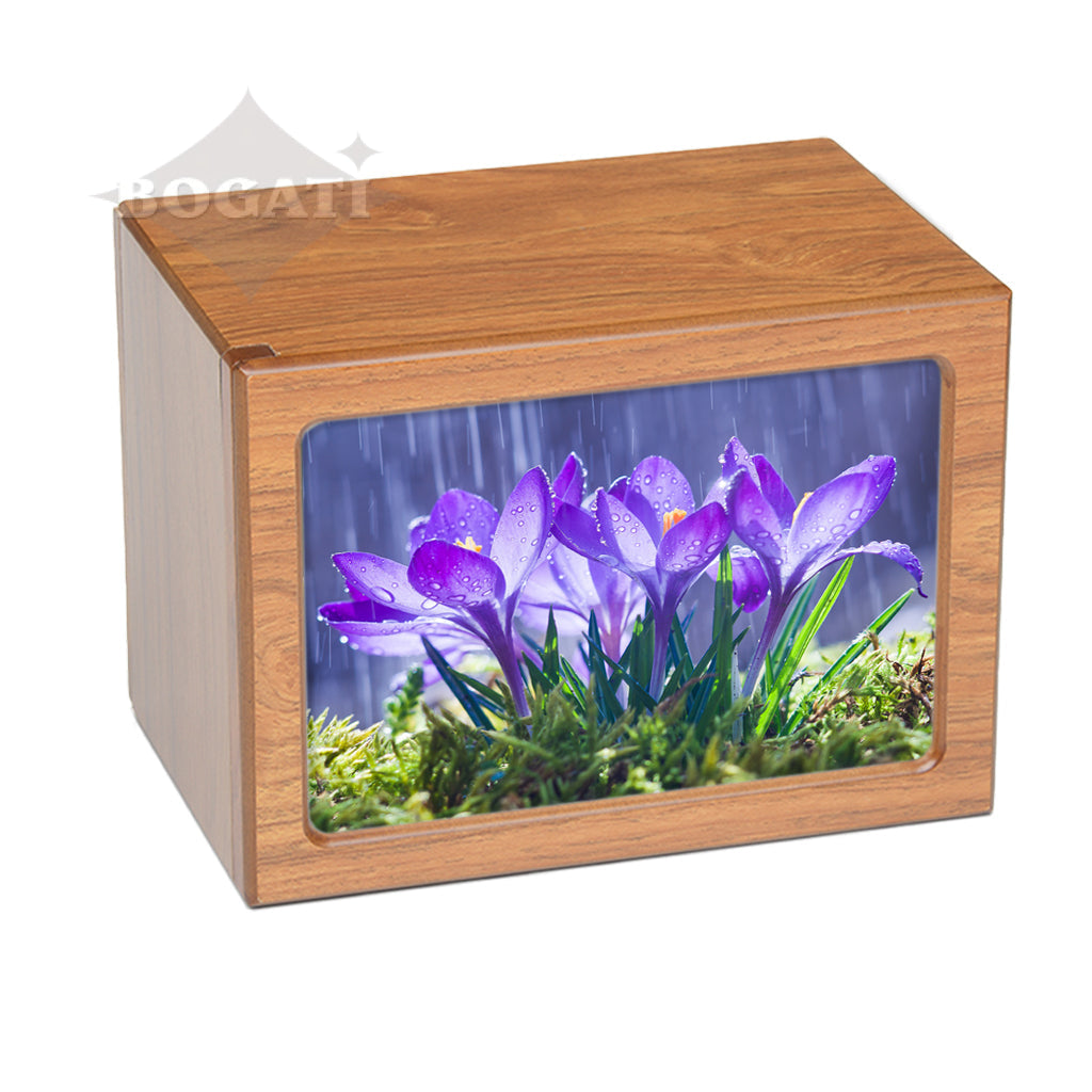 EXTRA LARGE Photo Frame urn PY06 - Purple Flowers