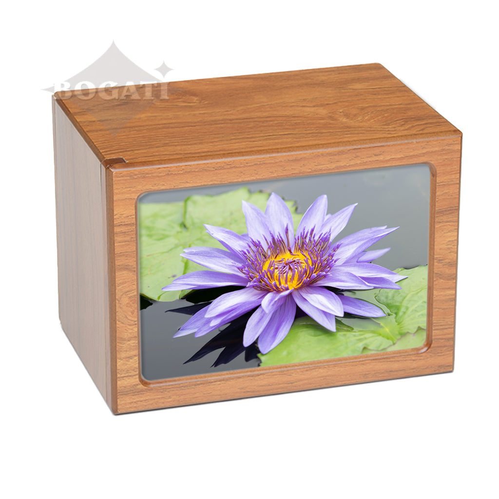 EXTRA LARGE Photo Frame urn PY06 - Purple Flowers