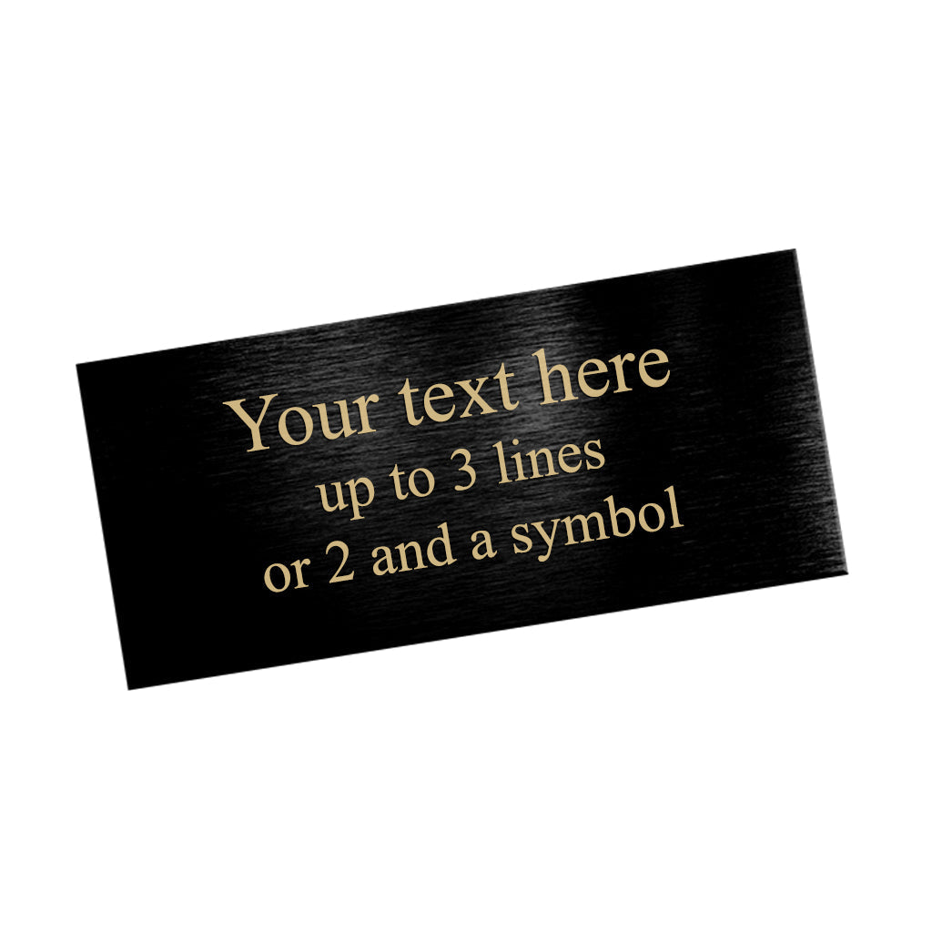 Engraved Brass Plate ~ Size 4"x 2" Black plate - Brass text