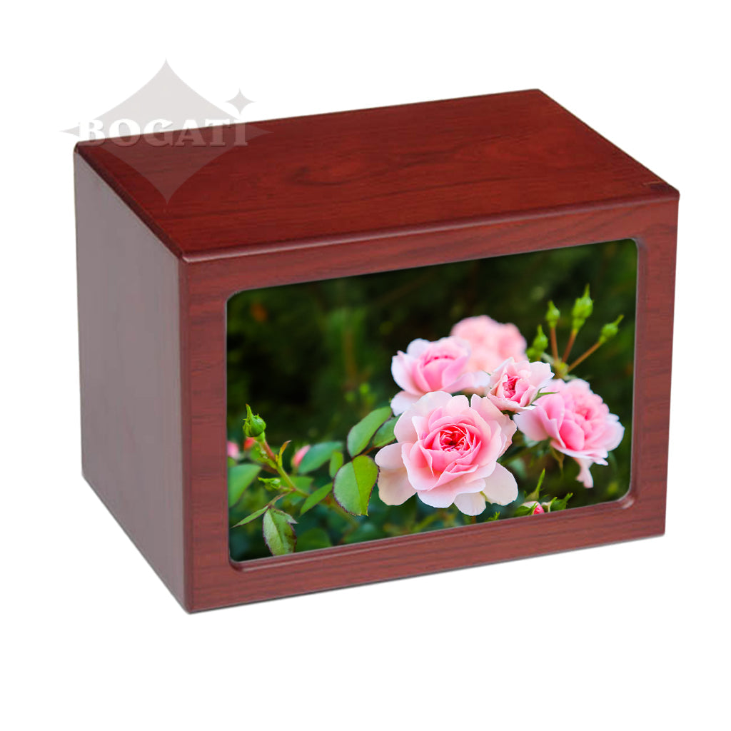 EXTRA LARGE Photo Frame urn PY06 - Pink Flowers