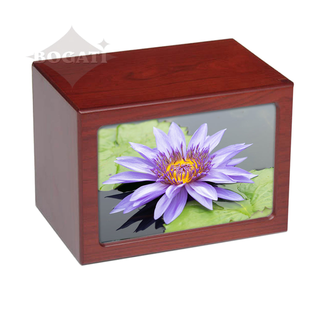EXTRA LARGE Photo Frame urn PY06 - Purple Flowers
