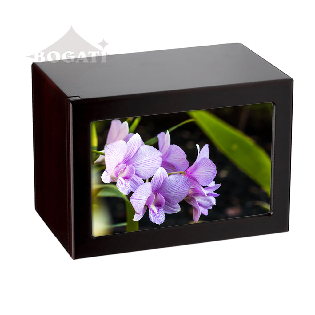 EXTRA LARGE Photo Frame urn PY06 - Purple Flowers