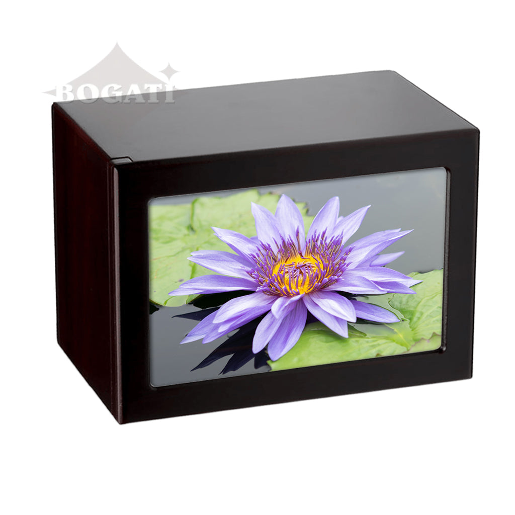 EXTRA LARGE Photo Frame urn PY06 - Purple Flowers