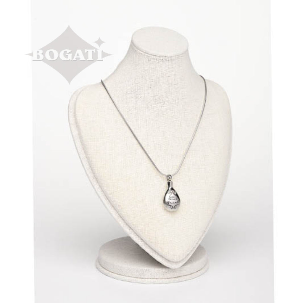 J-627 - Faithful Friend Teardrop Pendant With Chain