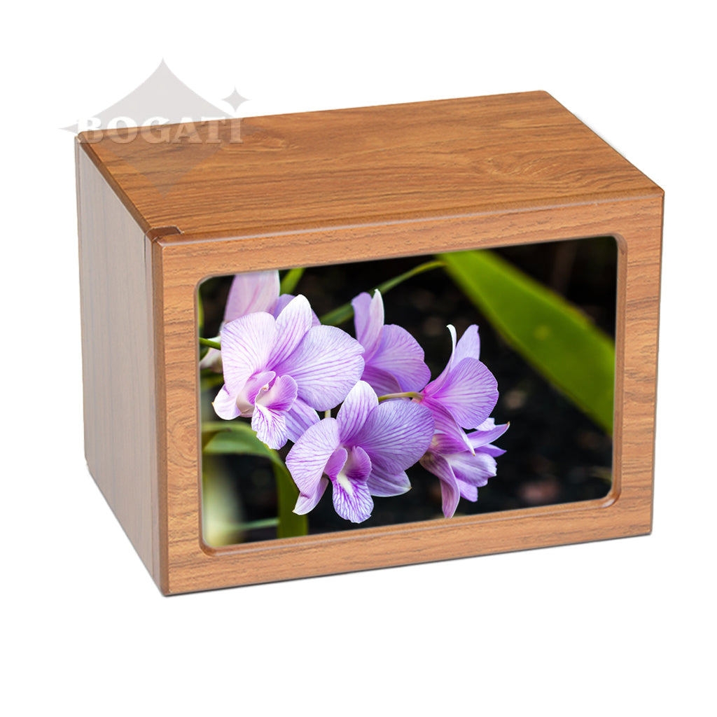 EXTRA LARGE Photo Frame urn PY06 - Purple Flowers