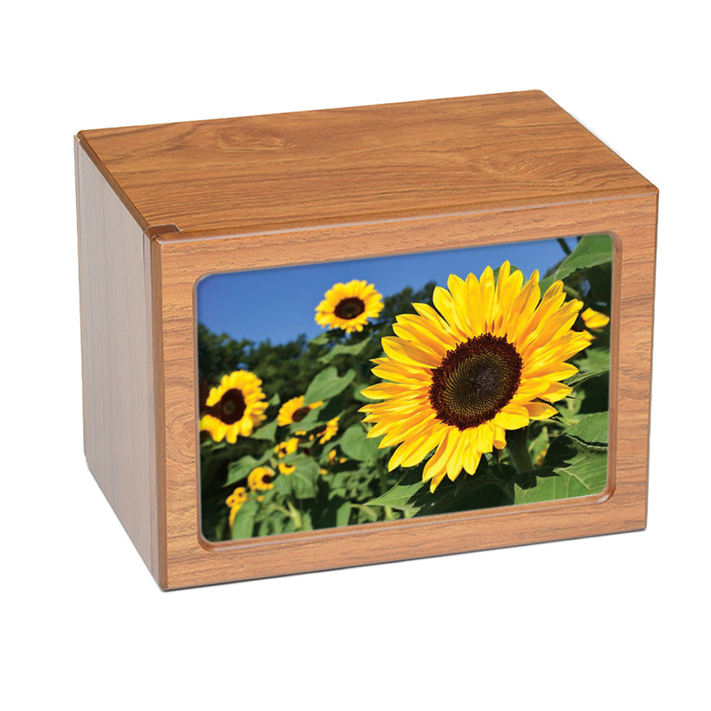 EXTRA LARGE Photo Frame Urn PY06 - Sunflowers Brown