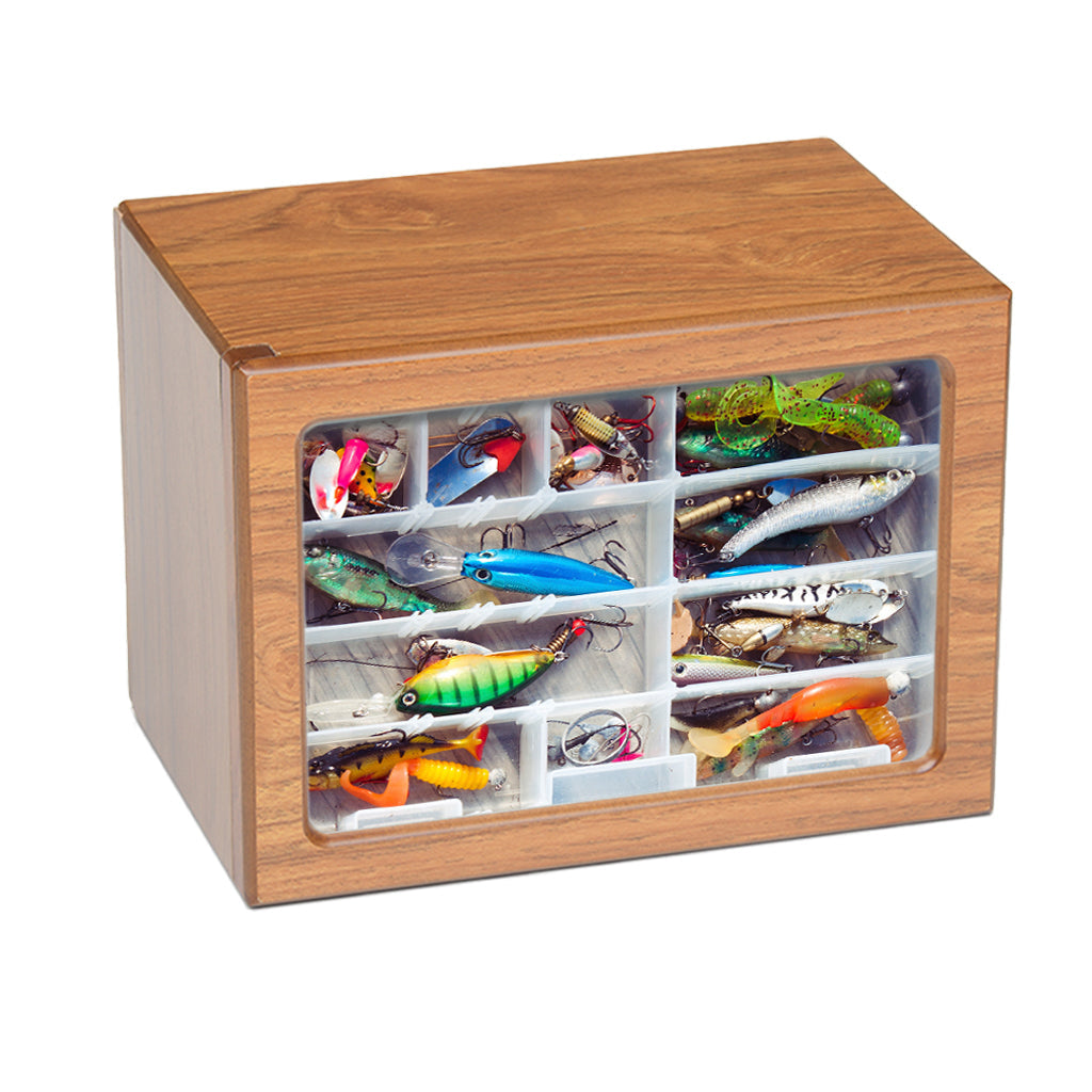 EXTRA LARGE Photo Frame Urn - PY06 - Fisherman Collection: Tackle Box Brown