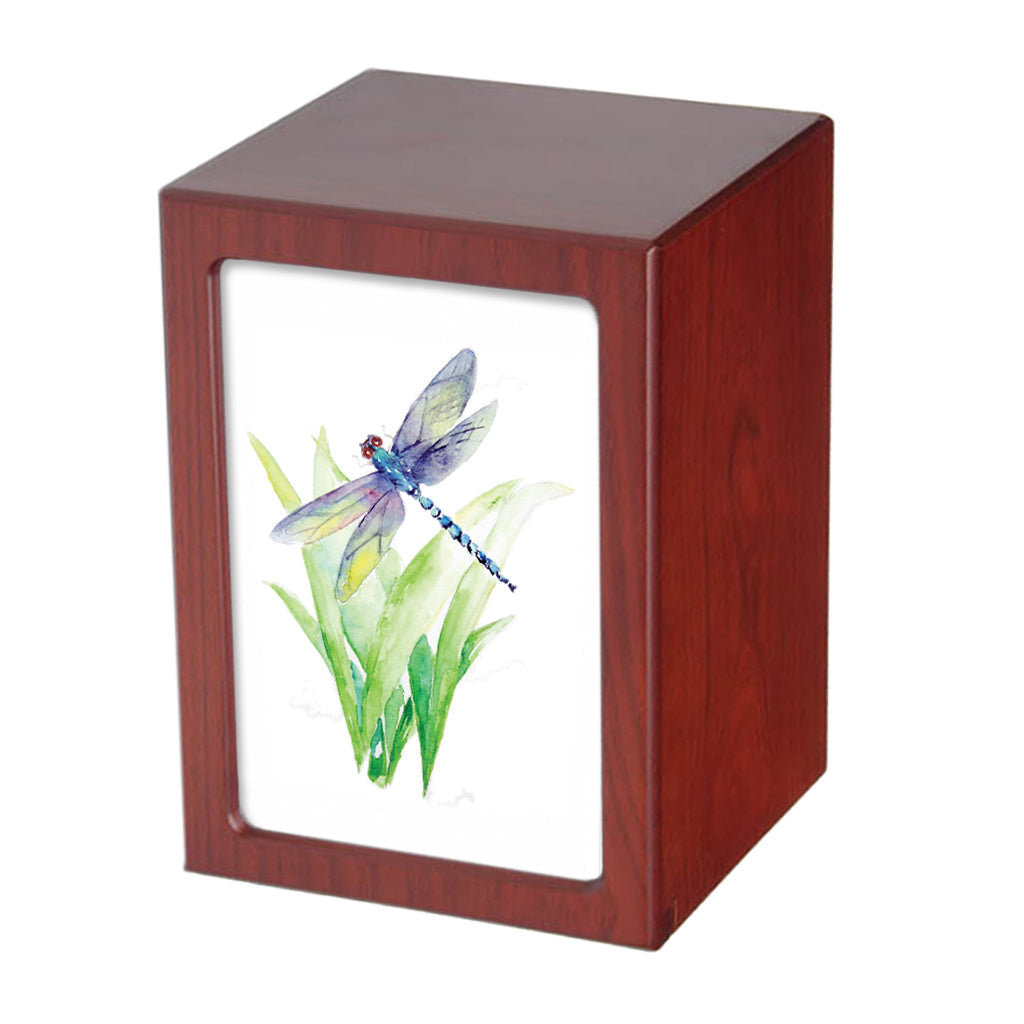EXTRA LARGE Photo Frame Urn PY06 - Dragonfly Cherry