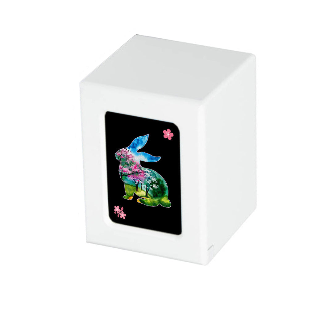 SMALL PY06 Photo Frame Urn - Blossom Rabbit White
