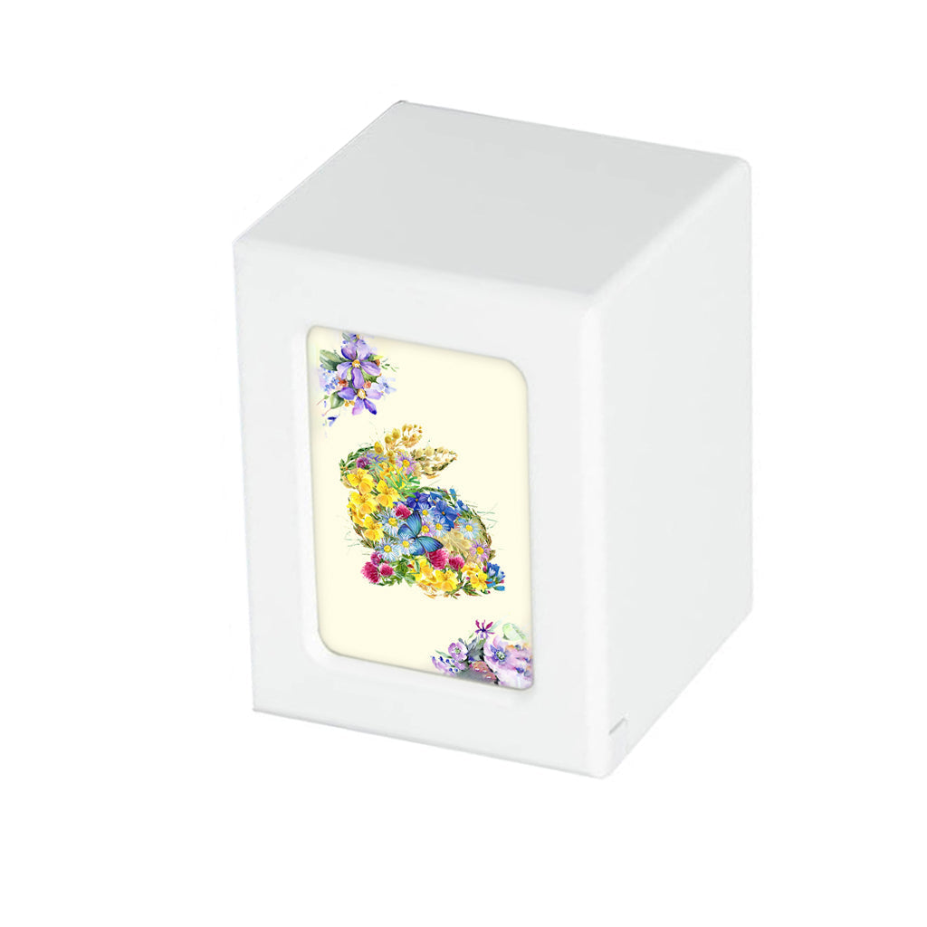 SMALL PY06 Photo frame Urn - Floral Rabbit White