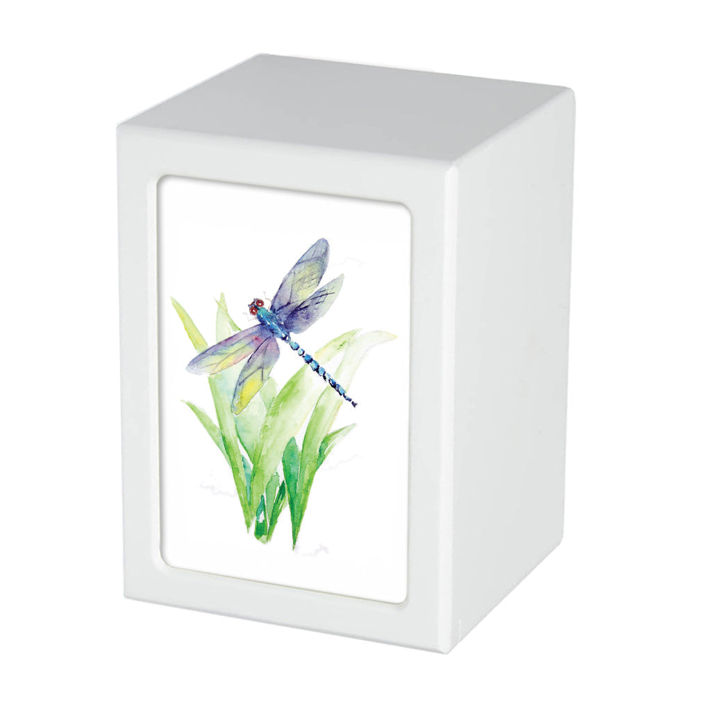 EXTRA LARGE Photo Frame Urn PY06 - Dragonfly White