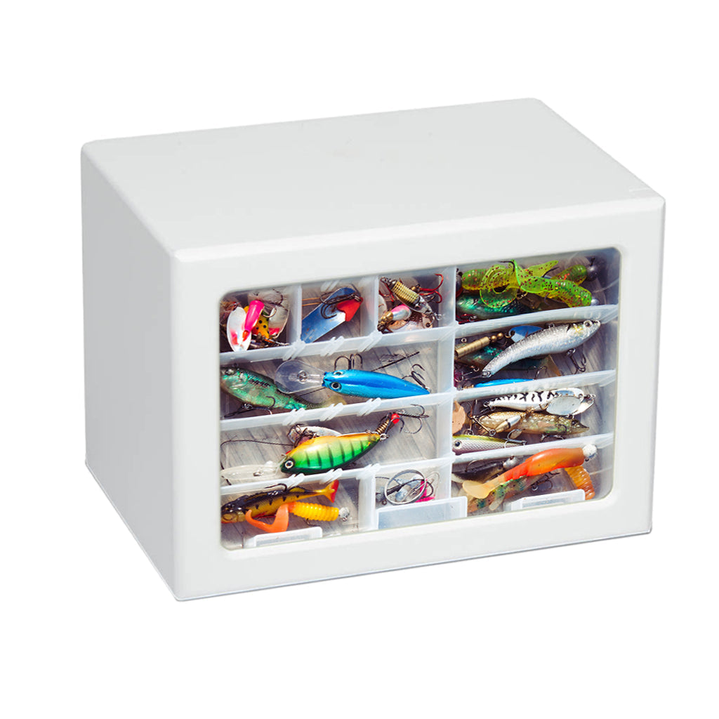 EXTRA LARGE Photo Frame Urn - PY06 - Fisherman Collection: Tackle Box White