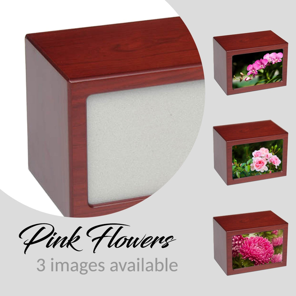 EXTRA LARGE Photo Frame urn PY06 - Pink Flowers Cherry