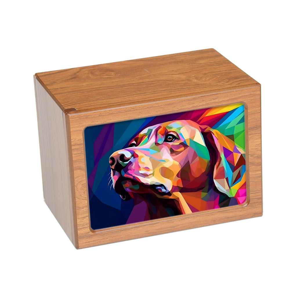 LARGE Photo Frame Urn -PY06- Abstract Dog Art Illustration Brown