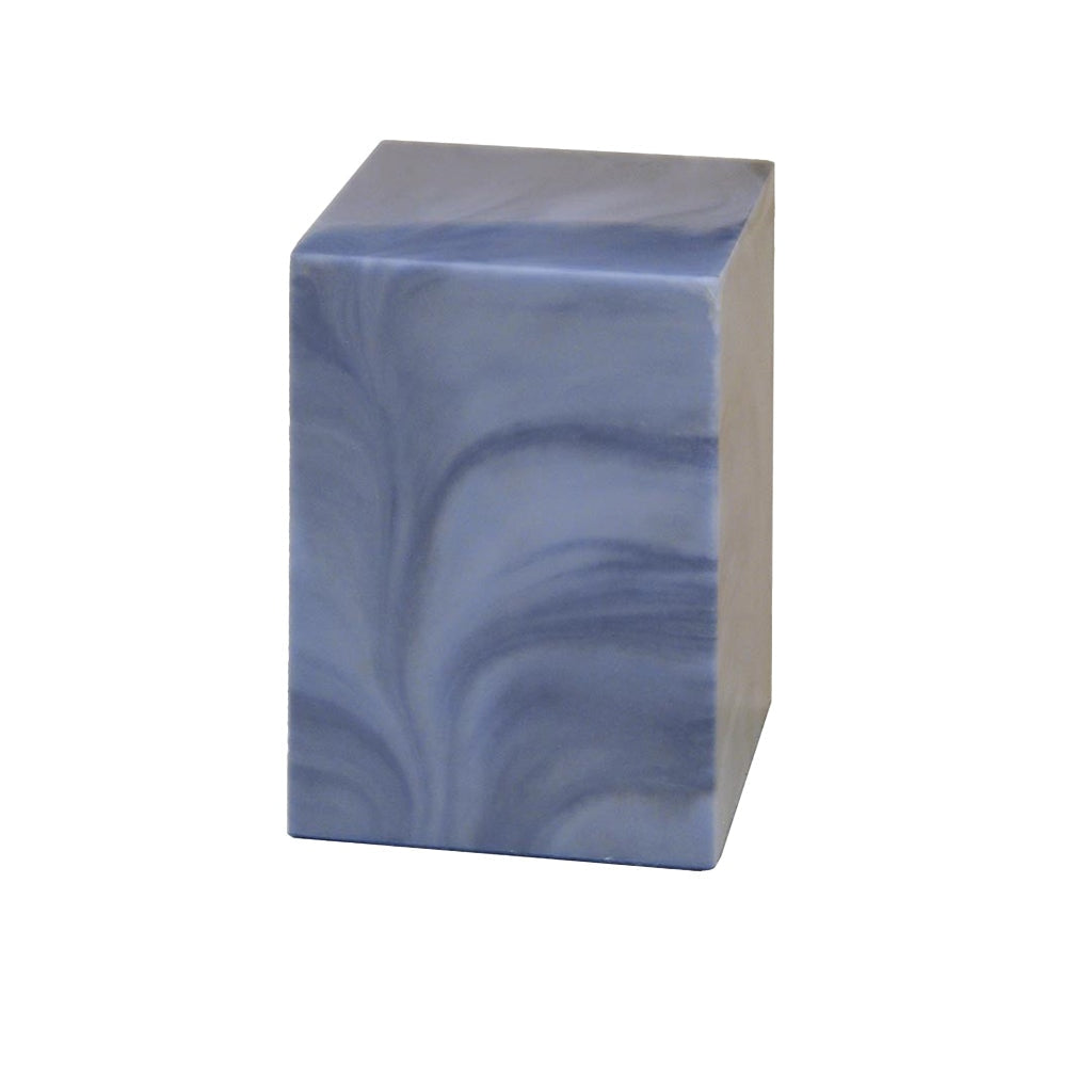 MEDIUM Cultured Marble Urn -490- SITKA Sky Blue