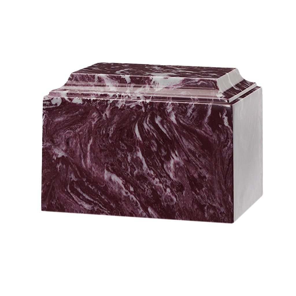 ADULT Cultured Marble Tuscany Urn Merlot