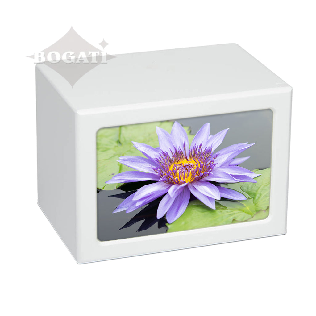 EXTRA LARGE Photo Frame urn PY06 - Purple Flowers