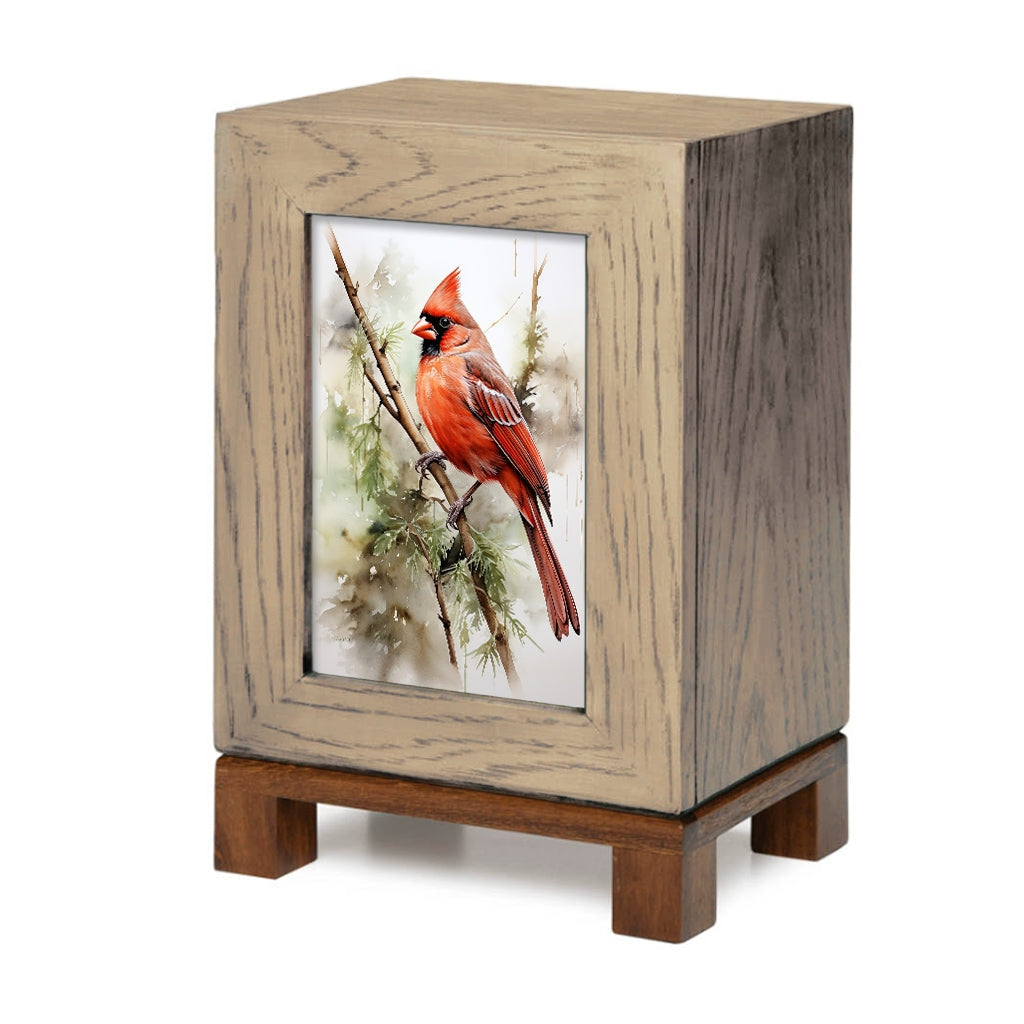 ADULT Rustic Style Photo Frame Urn - Cardinal
