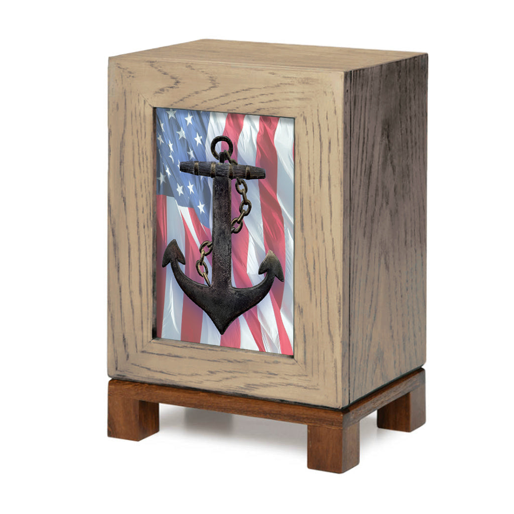 IMPERFECT SELECTION - ADULT Rustic Style Photo Frame Urn - US NAVY
