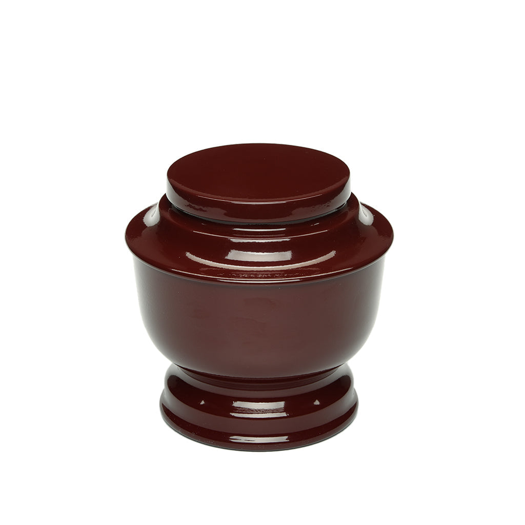 IMPERFECT SELECTION - ADULT - Simple Round Alloy Urn -5-5050 Maroon