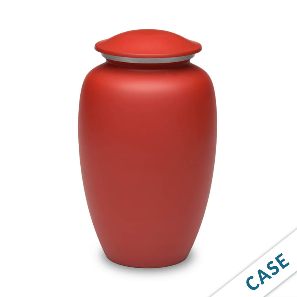 CLEARANCE - ADULT Classic alloy urn - 1800 - Case of 6 Red