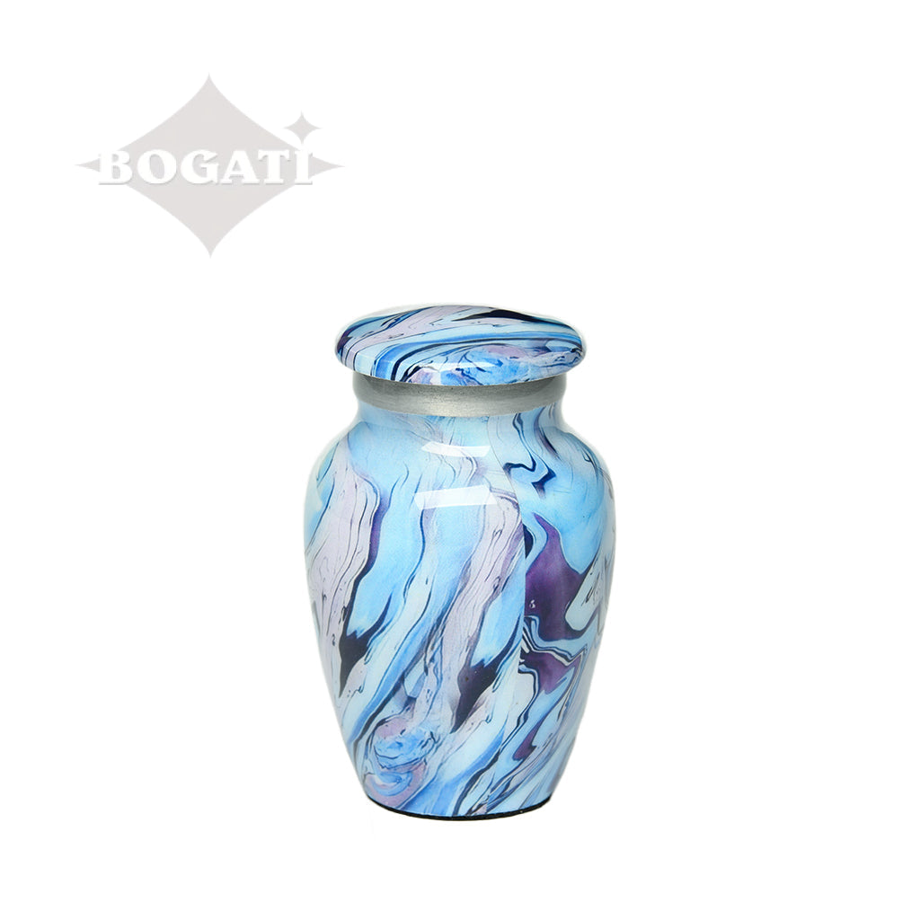 KEEPSAKE Classic Alloy Urn -9010- Blue and Purple Swirl - Pack of 10