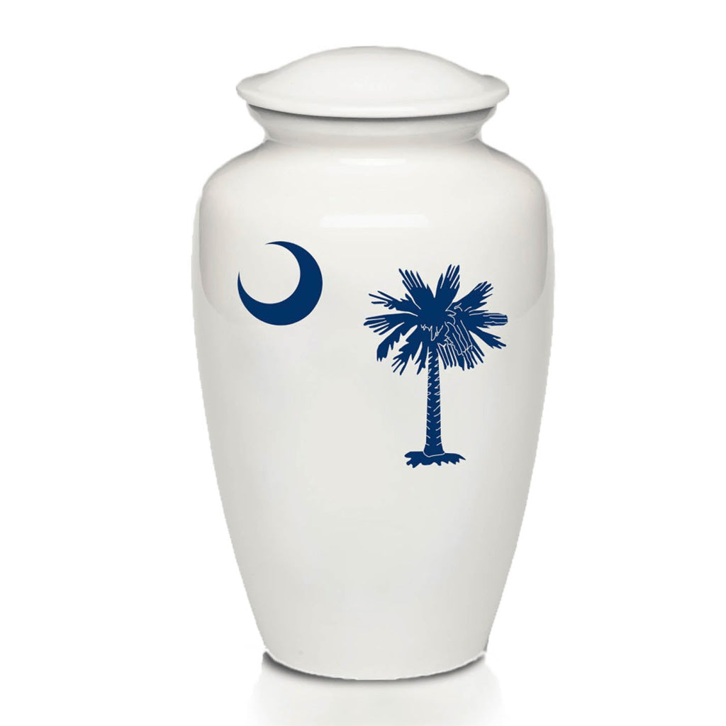 IMPERFECT SELECTION - ADULT -Classic Alloy Urn -4000– WHITE Design Bogati© White-SC