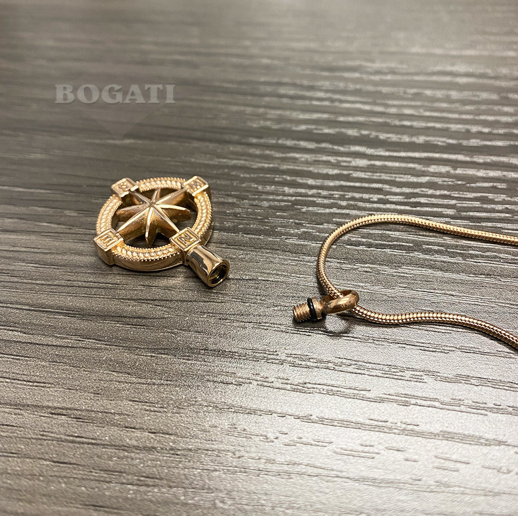 J-124 - NorthStar Compass - rose gold-tone - Pendant with Chain