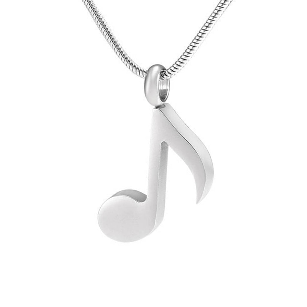 J-188 - Musical Note-Silver Tone- Pendant with Chain