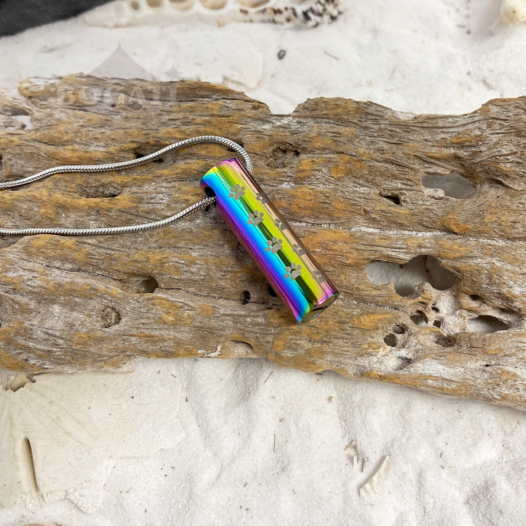 J-222 - Paw cylinder - Pendant with Chain