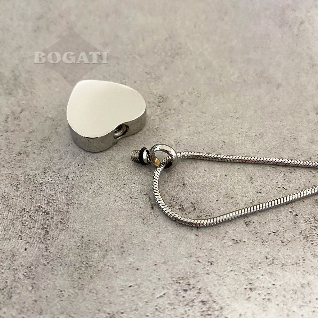 J-625 - Three Paw Print with “Always in my Heart” - Silver-tone - Pendant with Chain