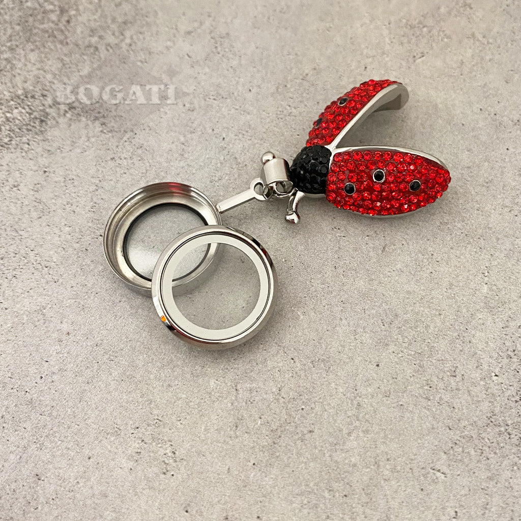 J-7462 Bejeweled Ladybug - Pendant with Chain