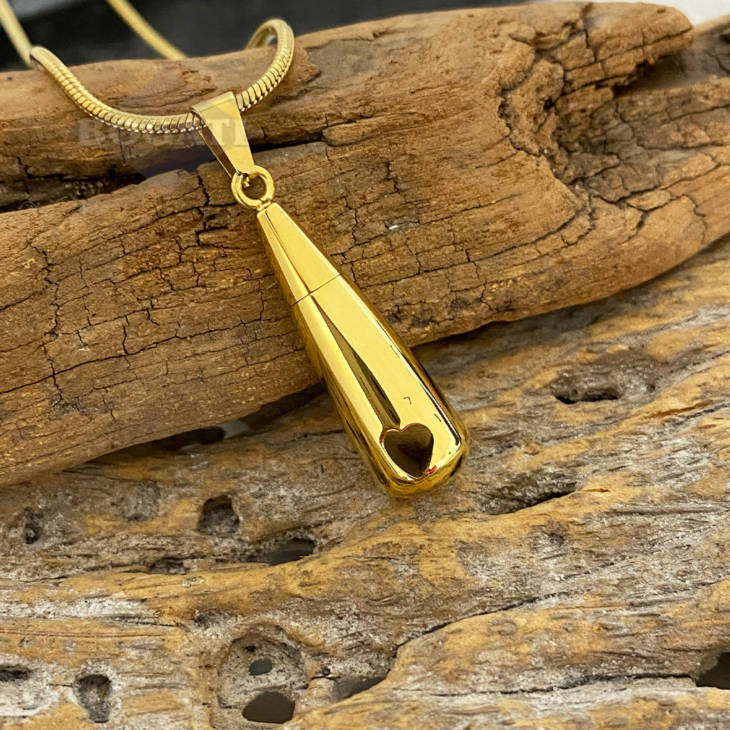 J-793 - Heart Teardrop - Pendant with Chain