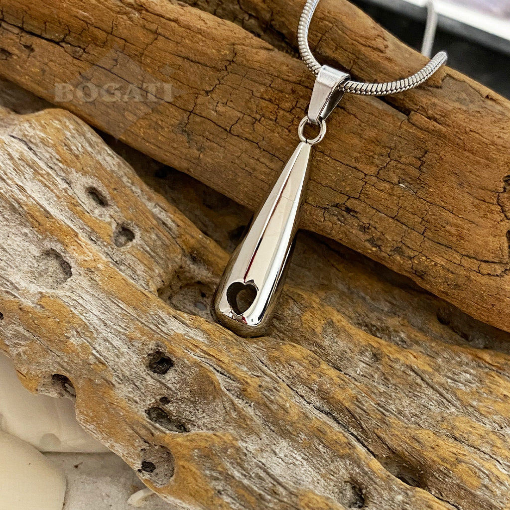 J-793 - Heart Teardrop - Pendant with Chain
