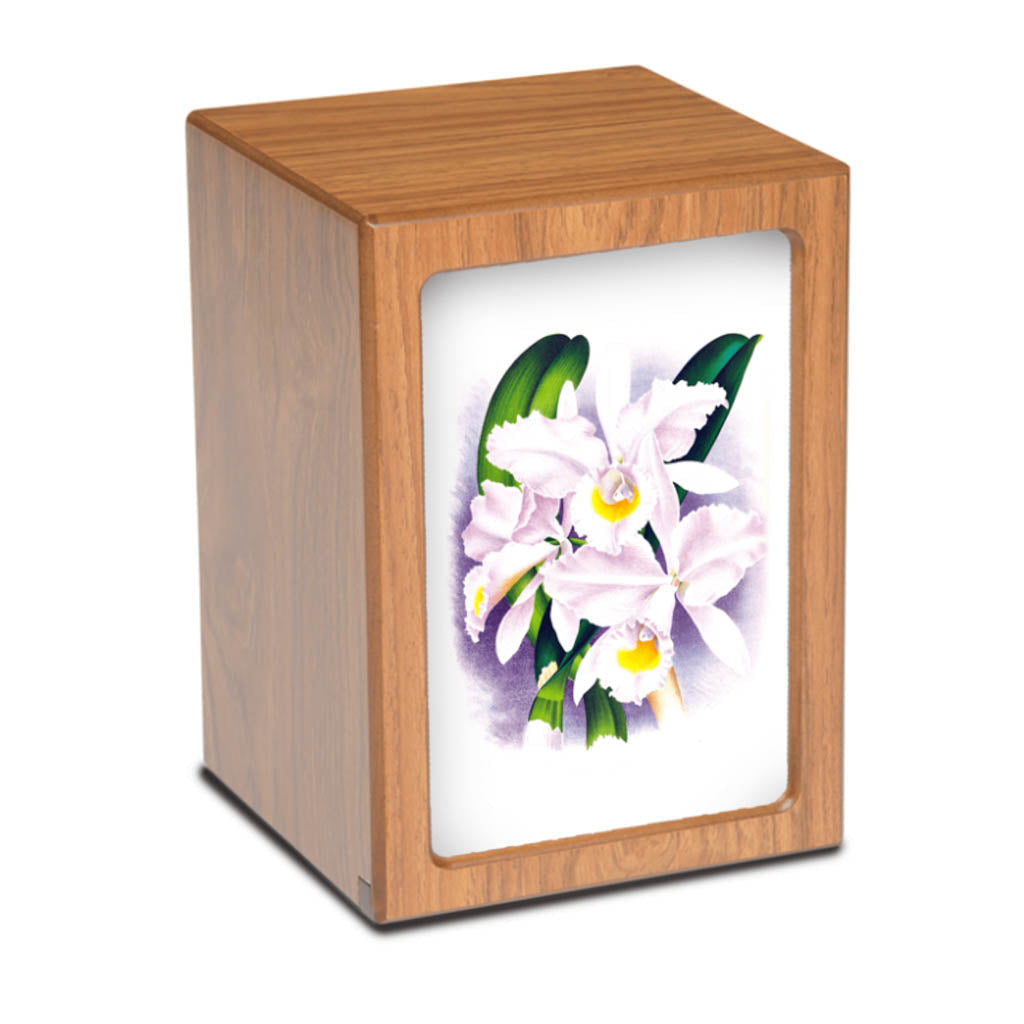 EXTRA LARGE Photo Frame urn PY06 - White Orchids Brown