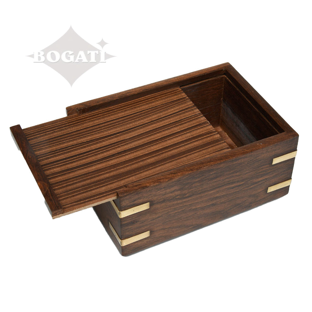 IMPERFECT SELECTION - MEDIUM - Rosewood Pet Urn RW-PP with Brass Paws and Corners