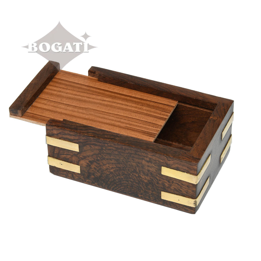 EXTRA SMALL - Rosewood Pet Urn RW-PP with Brass Paws and Corners