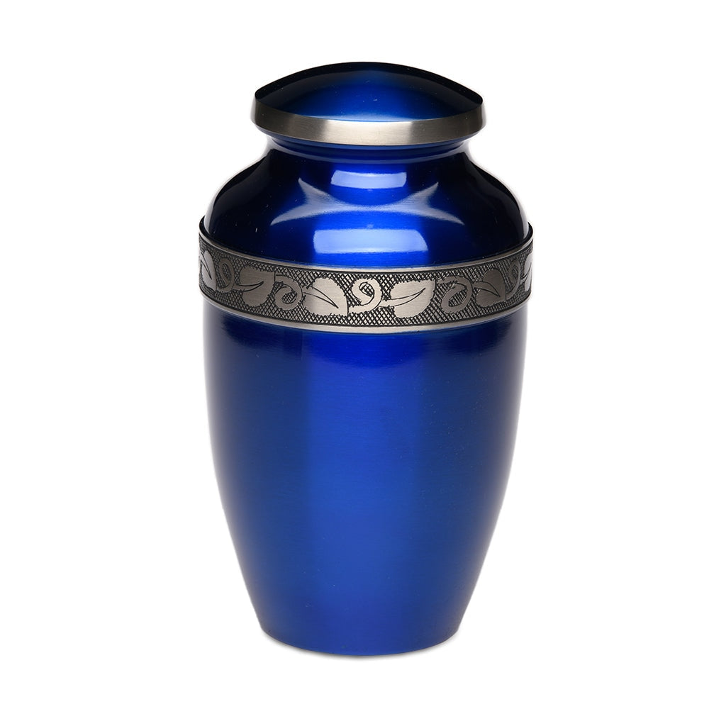 ADULT - Brass -1300-JAS- Bogati Jasmine™ - Pewter-tone band Blue