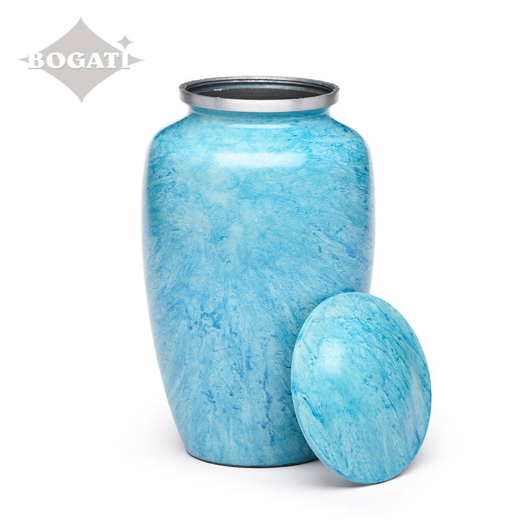ADULT -Classic Alloy Urn - Hand-painted Stone-look