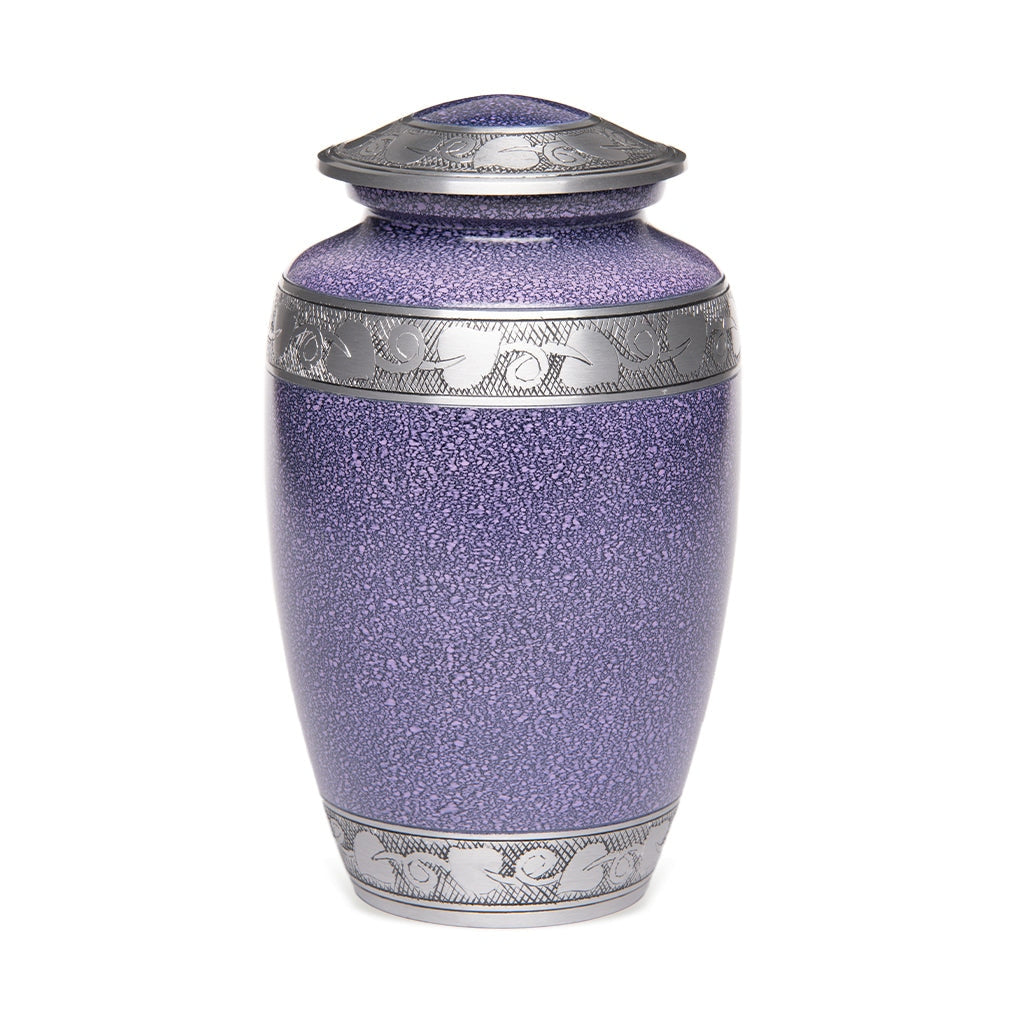 CLEARANCE - ADULT -Alloy Urn -1489- Bogati Jasmine™ Border PURPLE